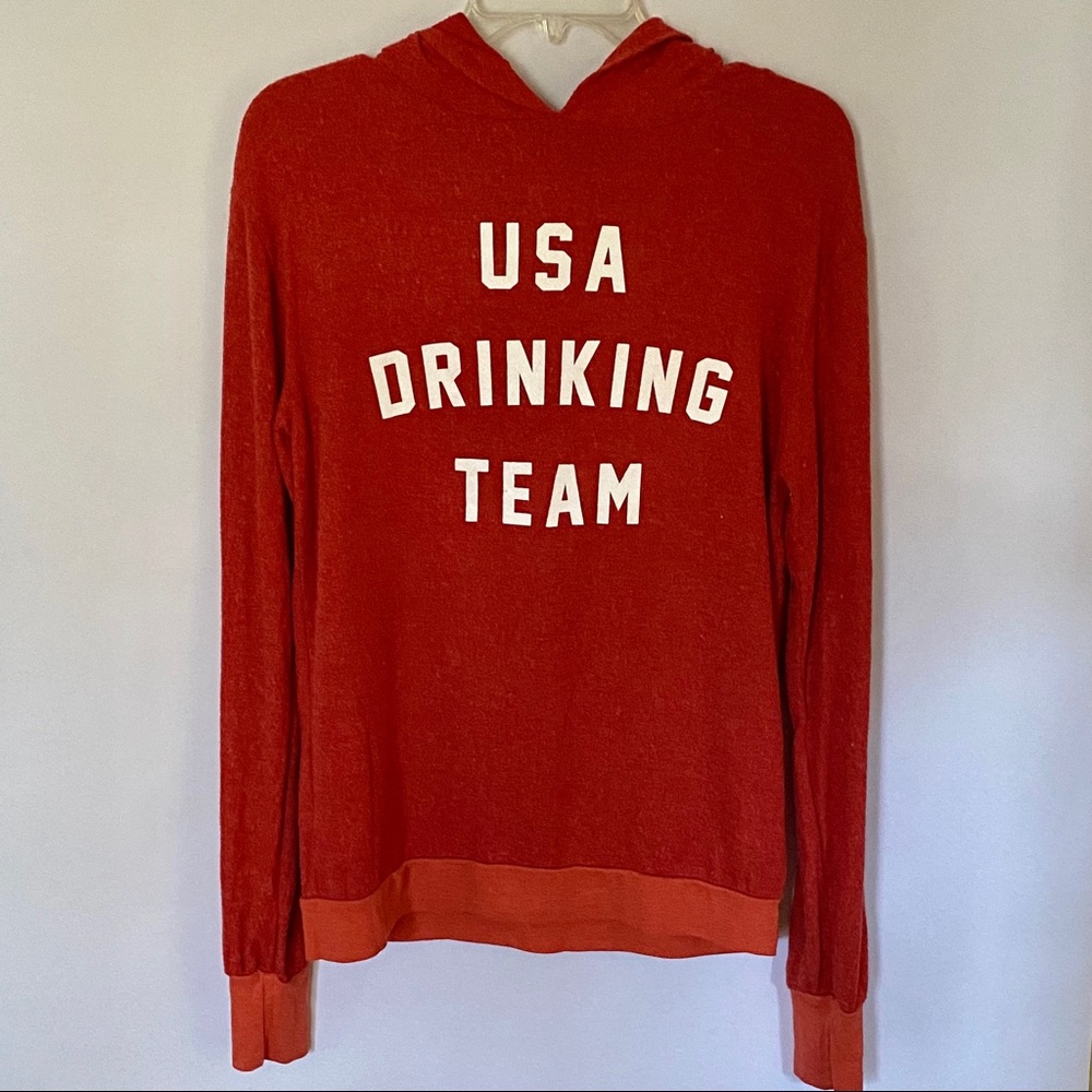 NWOT Wildfox "USA DRINKING TEAM" hoodie.